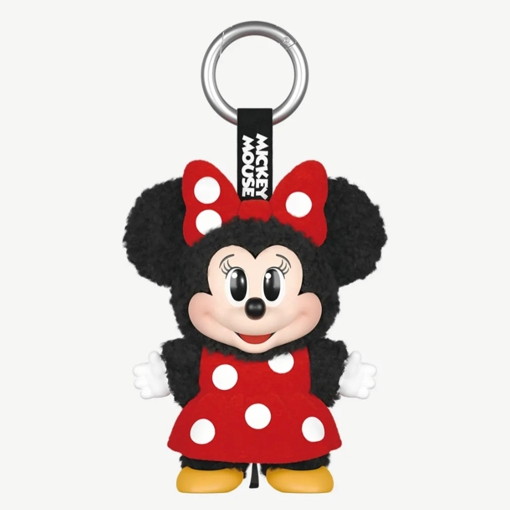Disney Minnie Mouse Plush Keychain - Red, Black, and White - POP MART PLUSH